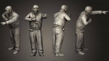 Military figurines tank crew usa 04 3d model